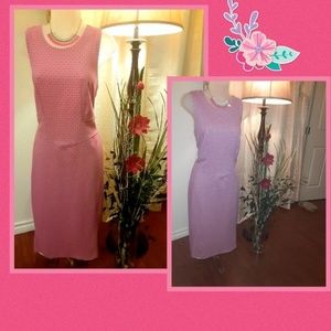 Pink/White Sleeveless Dress XL